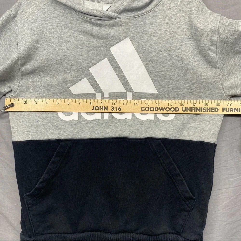 Adidas Hoodie With Pocket Black‎ White Gray Size | L
